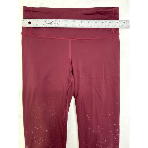 Lululemon Womens Speed Wunder Mid-Rise Tight 28" Speckle Shine Garnet Size 6 - Picture 6 of 10
